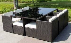 Contemporary Outdoor Dining Set Product Cane-1054